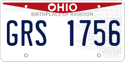 OH license plate GRS1756