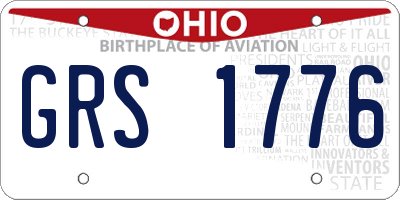 OH license plate GRS1776