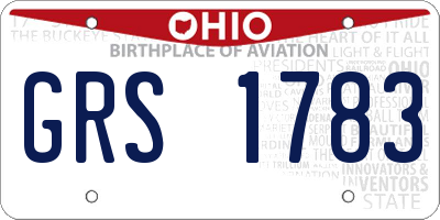 OH license plate GRS1783