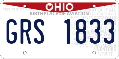 OH license plate GRS1833