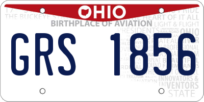 OH license plate GRS1856