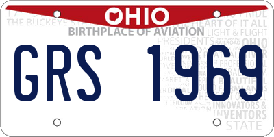 OH license plate GRS1969