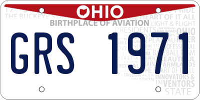 OH license plate GRS1971