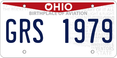 OH license plate GRS1979