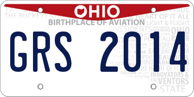 OH license plate GRS2014