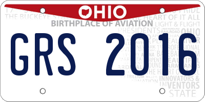 OH license plate GRS2016