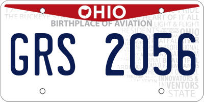 OH license plate GRS2056