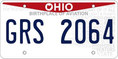OH license plate GRS2064