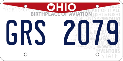 OH license plate GRS2079