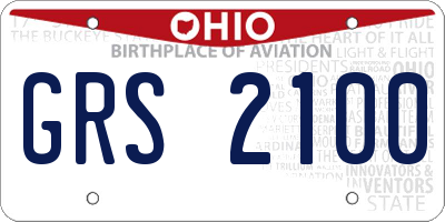 OH license plate GRS2100