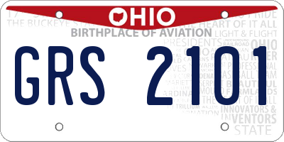 OH license plate GRS2101