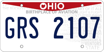 OH license plate GRS2107