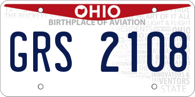 OH license plate GRS2108