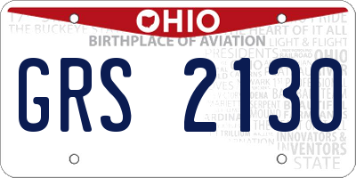 OH license plate GRS2130