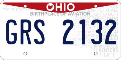 OH license plate GRS2132