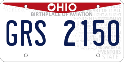 OH license plate GRS2150