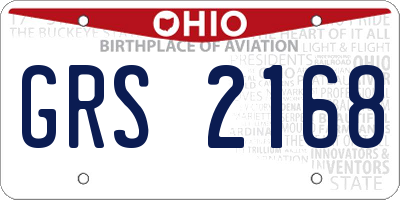 OH license plate GRS2168