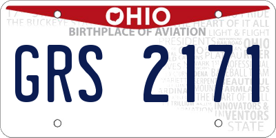 OH license plate GRS2171