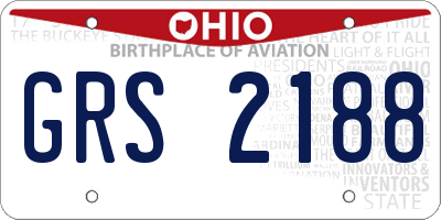 OH license plate GRS2188