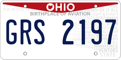 OH license plate GRS2197