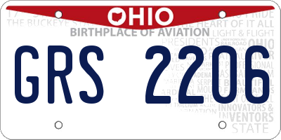 OH license plate GRS2206