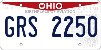 OH license plate GRS2250