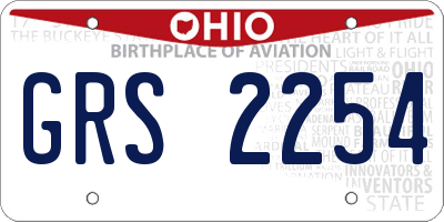 OH license plate GRS2254