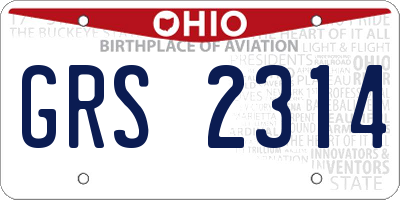 OH license plate GRS2314