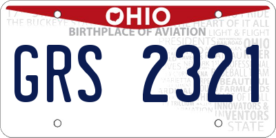 OH license plate GRS2321
