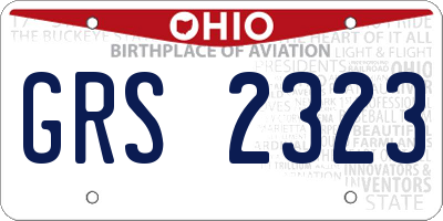 OH license plate GRS2323