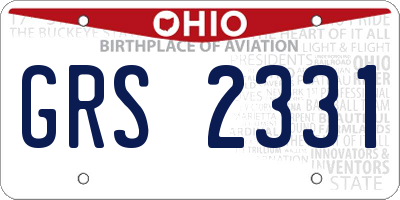 OH license plate GRS2331