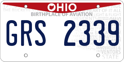 OH license plate GRS2339