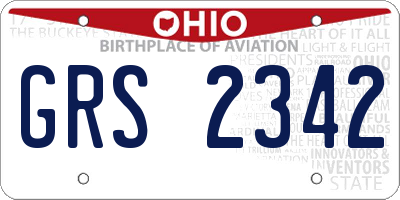 OH license plate GRS2342