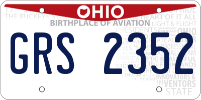 OH license plate GRS2352