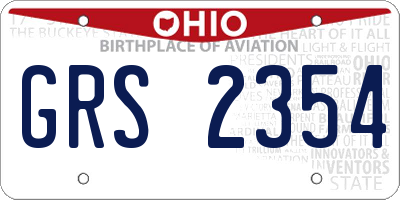 OH license plate GRS2354