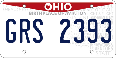 OH license plate GRS2393