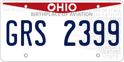 OH license plate GRS2399