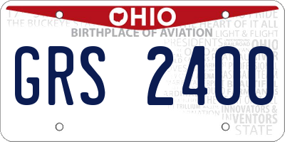 OH license plate GRS2400