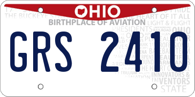 OH license plate GRS2410