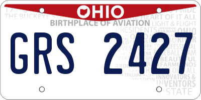 OH license plate GRS2427