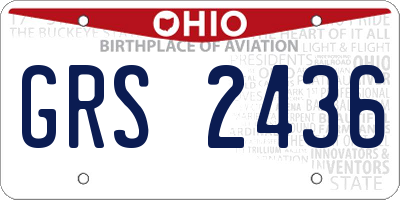 OH license plate GRS2436