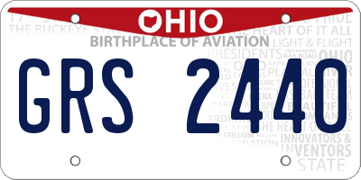 OH license plate GRS2440