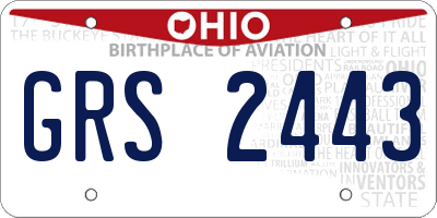 OH license plate GRS2443