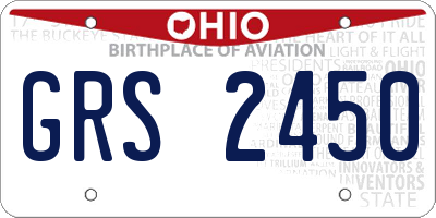 OH license plate GRS2450