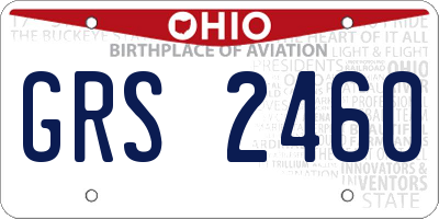 OH license plate GRS2460