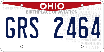 OH license plate GRS2464