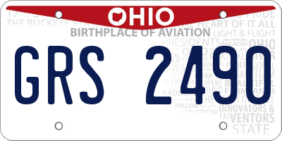OH license plate GRS2490