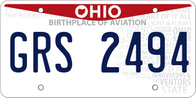 OH license plate GRS2494