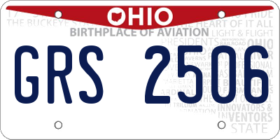 OH license plate GRS2506
