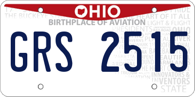 OH license plate GRS2515